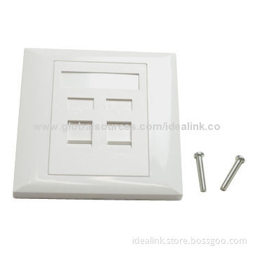 Hot Sale UK Faceplate, Made of PC or ABS Materials, Two Ports, with UL Approval